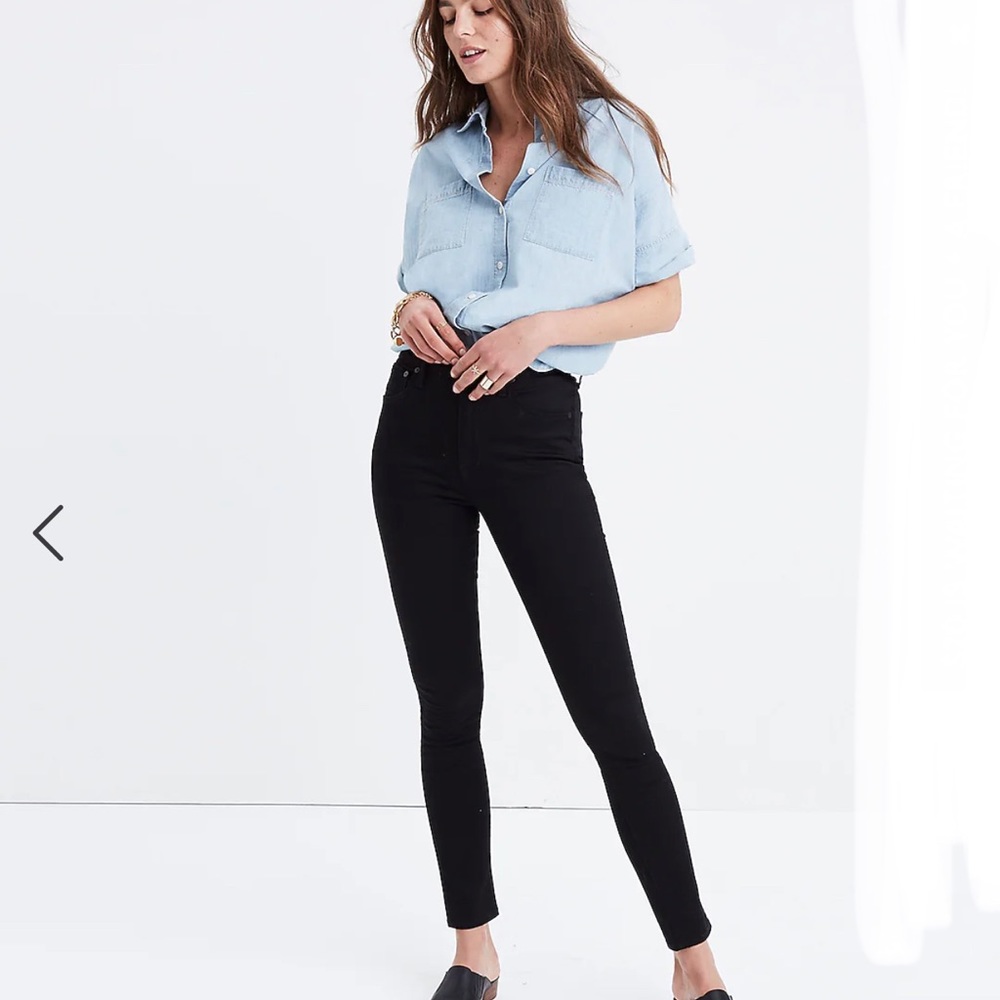 Madewell 10" High-Rise Skinny Jeans in Black 30